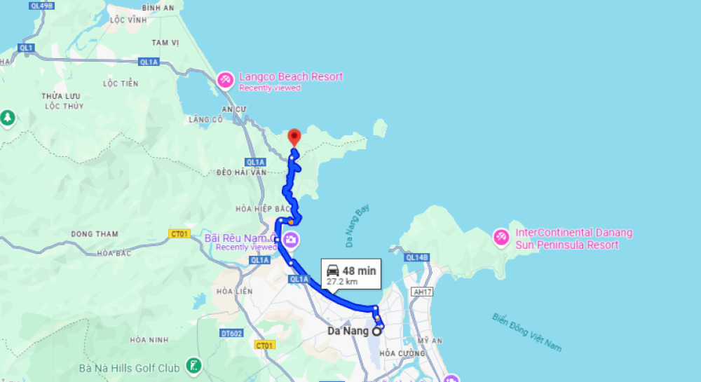 Hai Van Pass is about 20km North of Da Nang